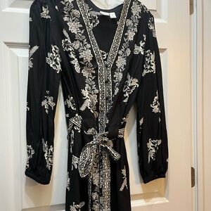 Elegant Black and White Floral one piece short-all